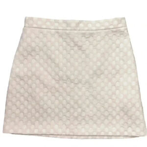 Topshop White Polka Dot Textured Skirt Size 6‎